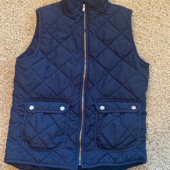 Thread & Supply Navy Vest with zipper accent Size Small - Picture 5 of 5